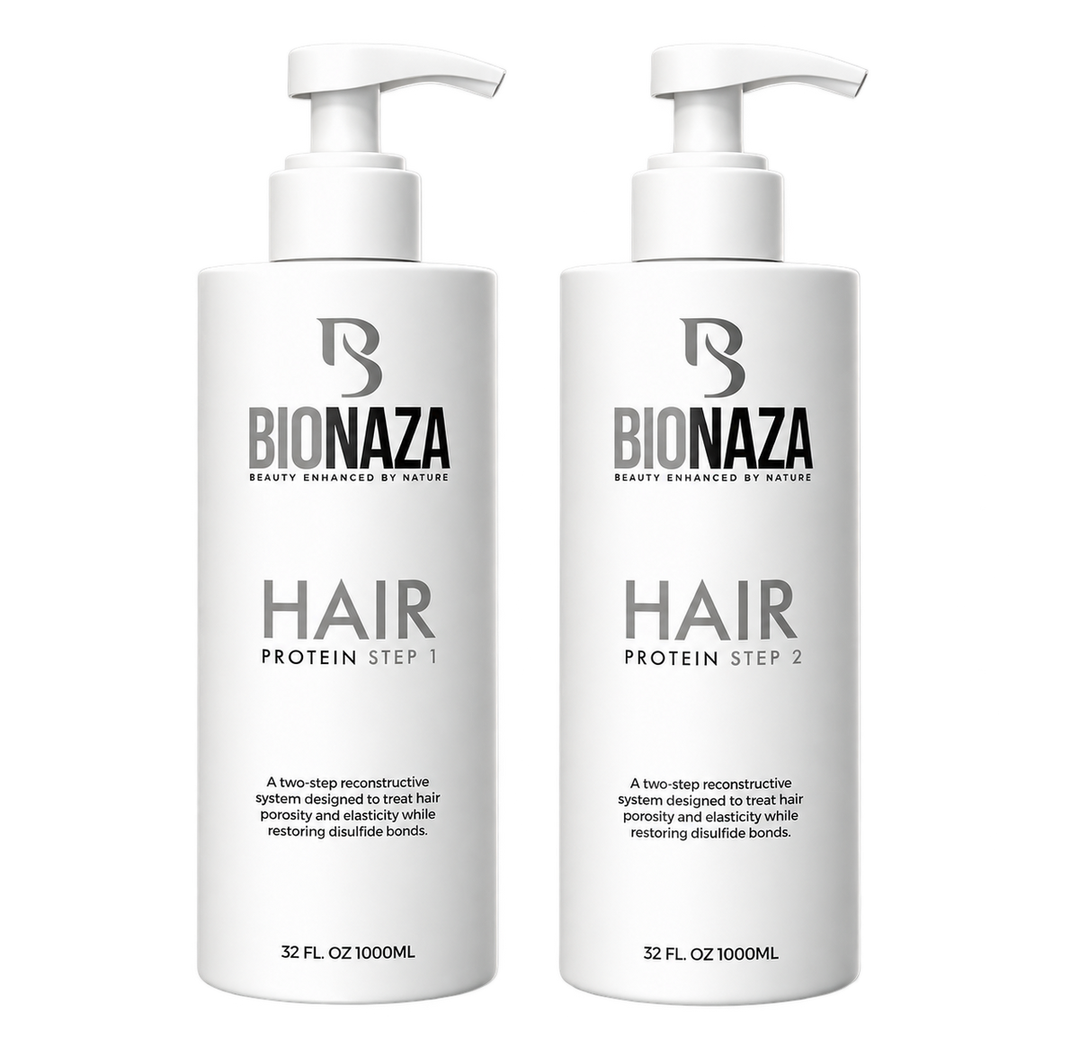 Bionaza HAIR PROTEIN Professional Grade Hair Treatment Step1 & Step2