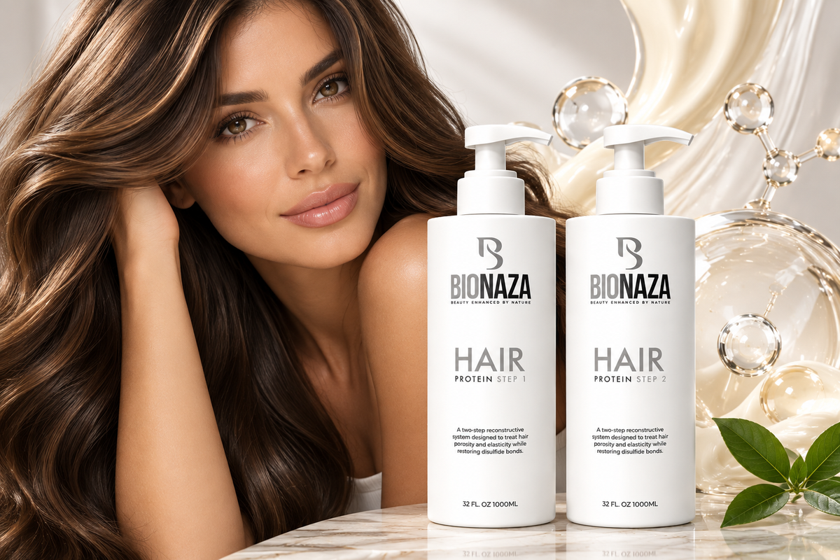 Bionaza HAIR PROTEIN Professional Grade Hair Treatment Step1 & Step2