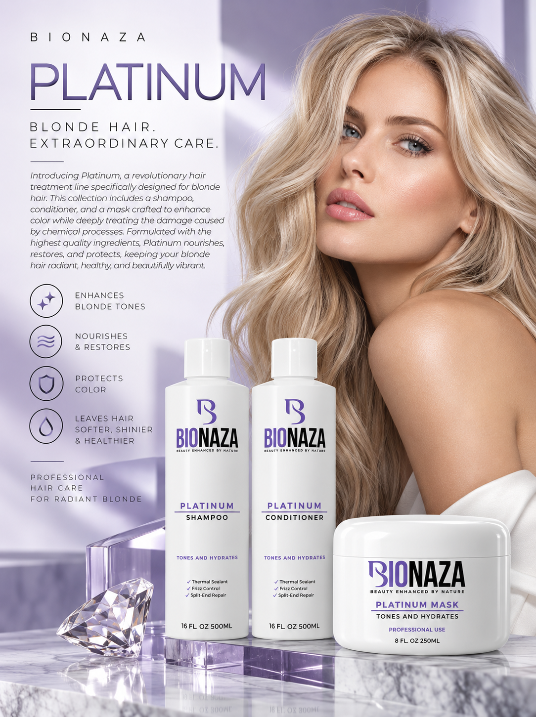PLATINUM Chemical Processed Hair Treatment Complete Set