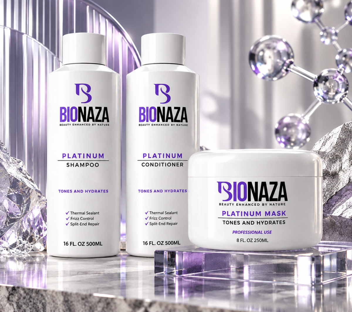 PLATINUM Chemical Processed Hair Treatment Complete Set