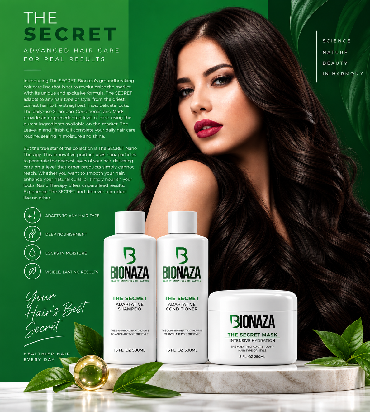 THE SECRET Adapts to Any Hair Innovative Therapy Complete Set