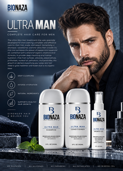 ULTRA MAN Deep Cleansing & Hydration Hair Treatment for Men Complete Set